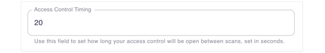 Access Control Timing