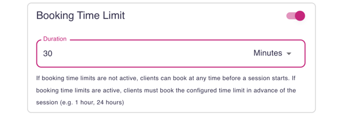 Booking Time Limit (1)