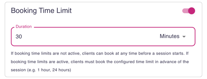 Booking Time Limit (2)