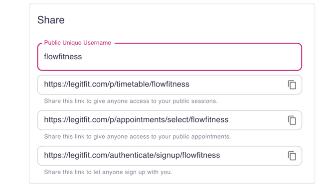 Changing Public Unique Username