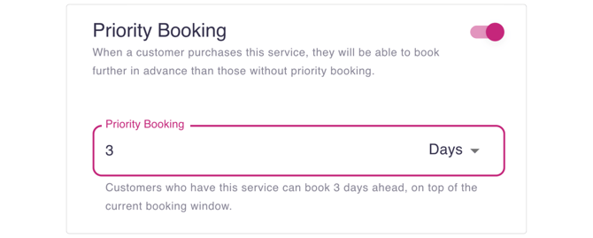 Priority Booking